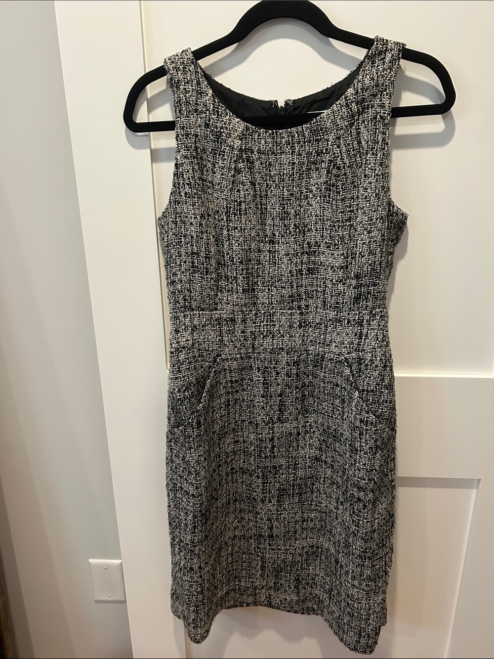 J. Crew Classic Black and White Tweed Suiting Dress
